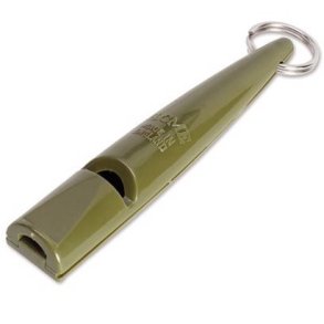 Acme olive drab hundefljte uden kugle + gratis snor